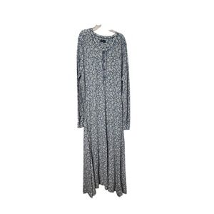 Floral Cotton Maxi Dress in Blue Ralph Lauren XL/Tall See Measurements Pre-Owned